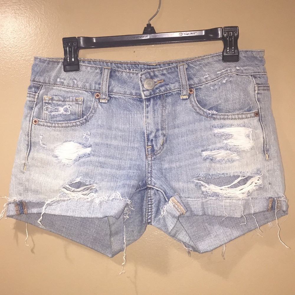 AE Denim Distressed Shorts